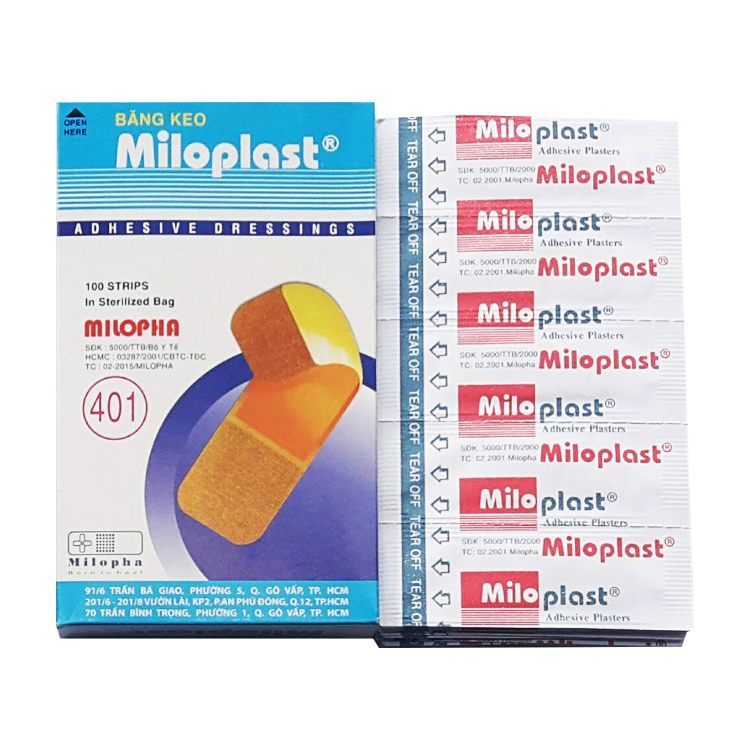 [HCM]Băng cá nhân Milo hộp 100 miếng