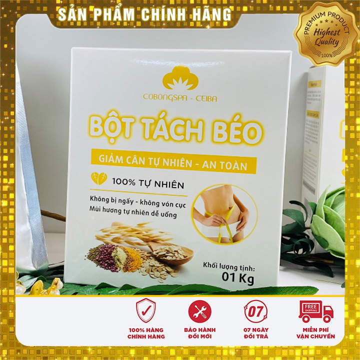 [Chính Hãng] bột tách béo cô bông (gói 1kg) chuyên giảm cân