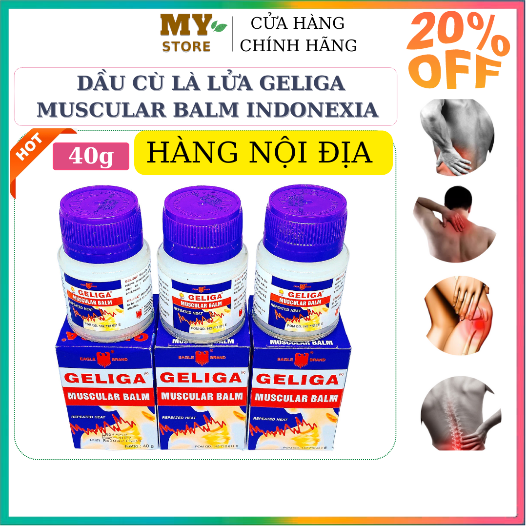 Dầu Cù Là Lửa Geliga Muscular Balm Indonexia 40g