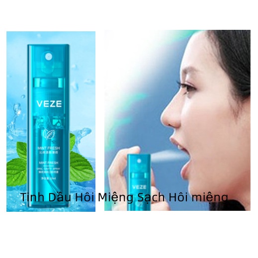 Xịt thơm miệng Xịt khử hôi miệng Chăm sóc răng miệng 10ml kháng khuẩn, khử mùi hôi, chăm sóc răng miệng,giúp làm thơm miệng tức thì hà chai nhỏ màu xanh giúp hơi thở thơm mát diđộng chăm sóc làm sạch răng miệng
