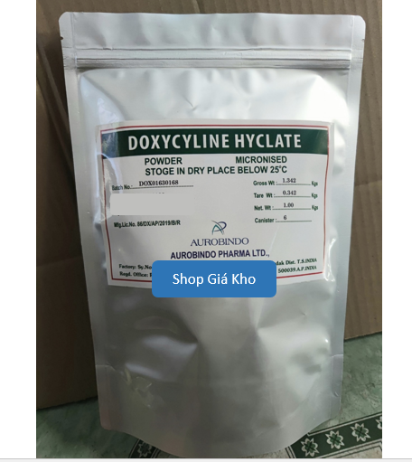 Doxycycline 3kg gồm 3 gói dùng cho chăn nuôi thủy sản - mỗi gói 1kg