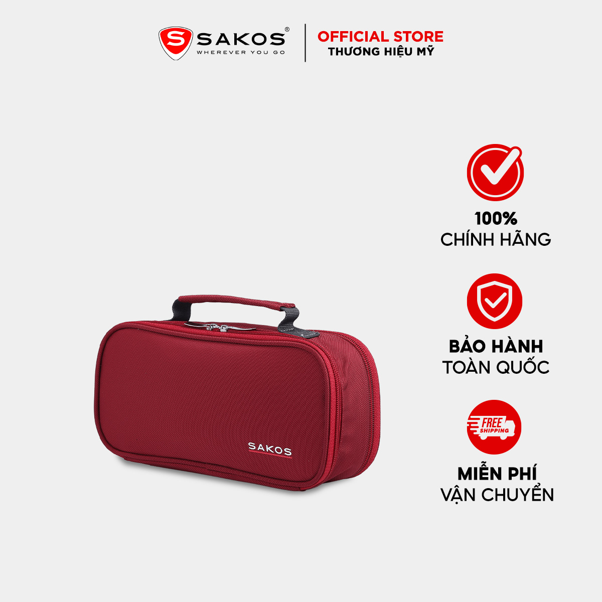  Túi đựng bóp viết COMPACT thương hiệu SAKOS tiện ích chứa nhiều dụng cụ học tập thời trang đựng bút đa năng. 