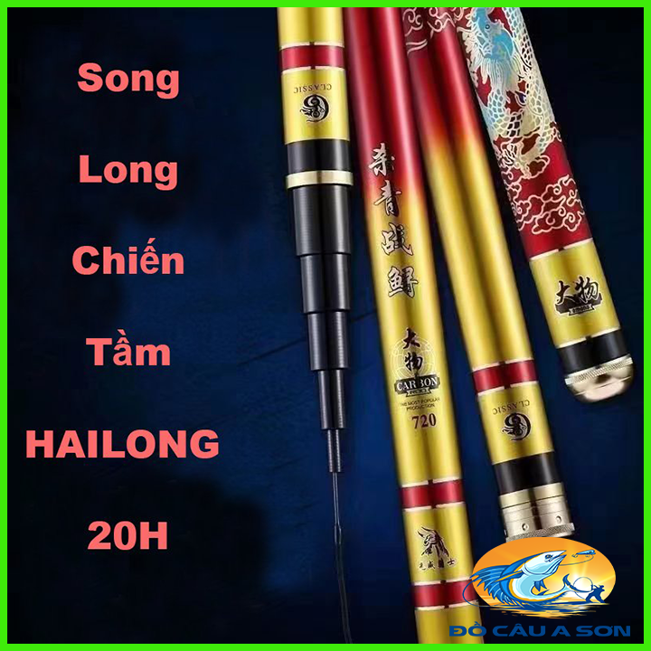 Cần câu tay săn hàng song long chiến tầm độ cứng 20h, cần câu đơn đài cao cấp chính hãng cd-57
