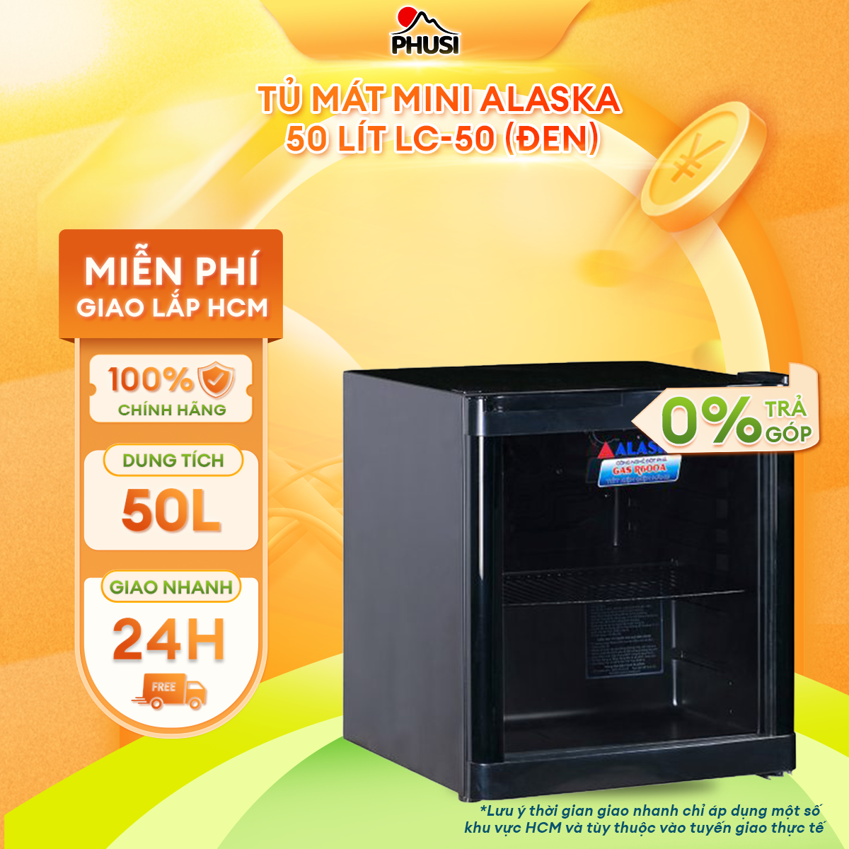 Lc-50b - tủ mát mini alaska 50 lít lc-50