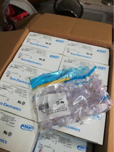 Hạt mạng amp rj45 hộp 100 hạt - hạt mạng amp tyco chân đồng