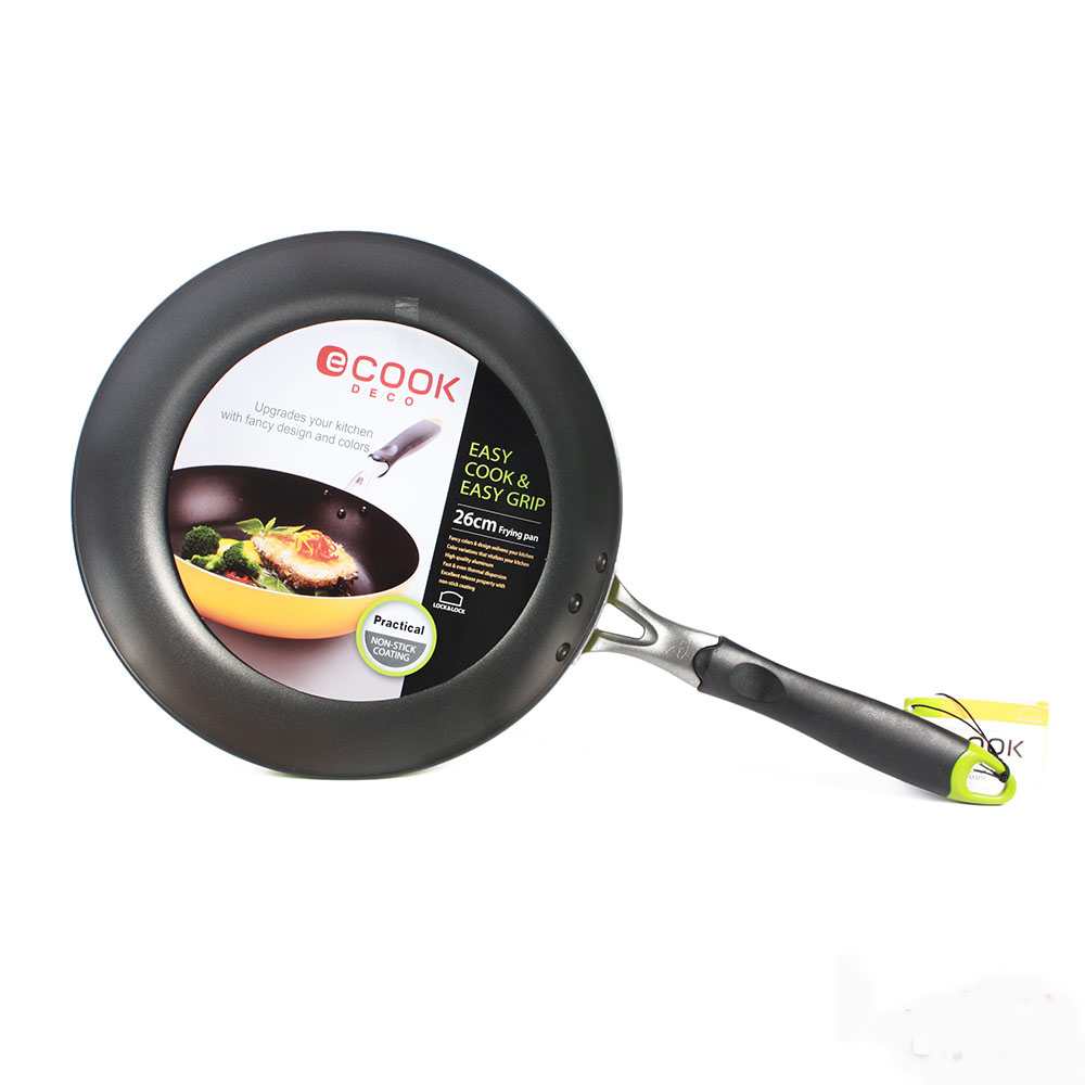 Led2283b- chảo chống dính e-cook deco lock&lock 28cm -màu đen