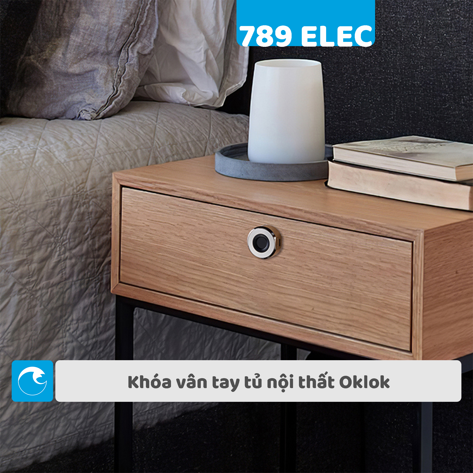 Khóa vân tay tủ nội thất thông minh Oklok