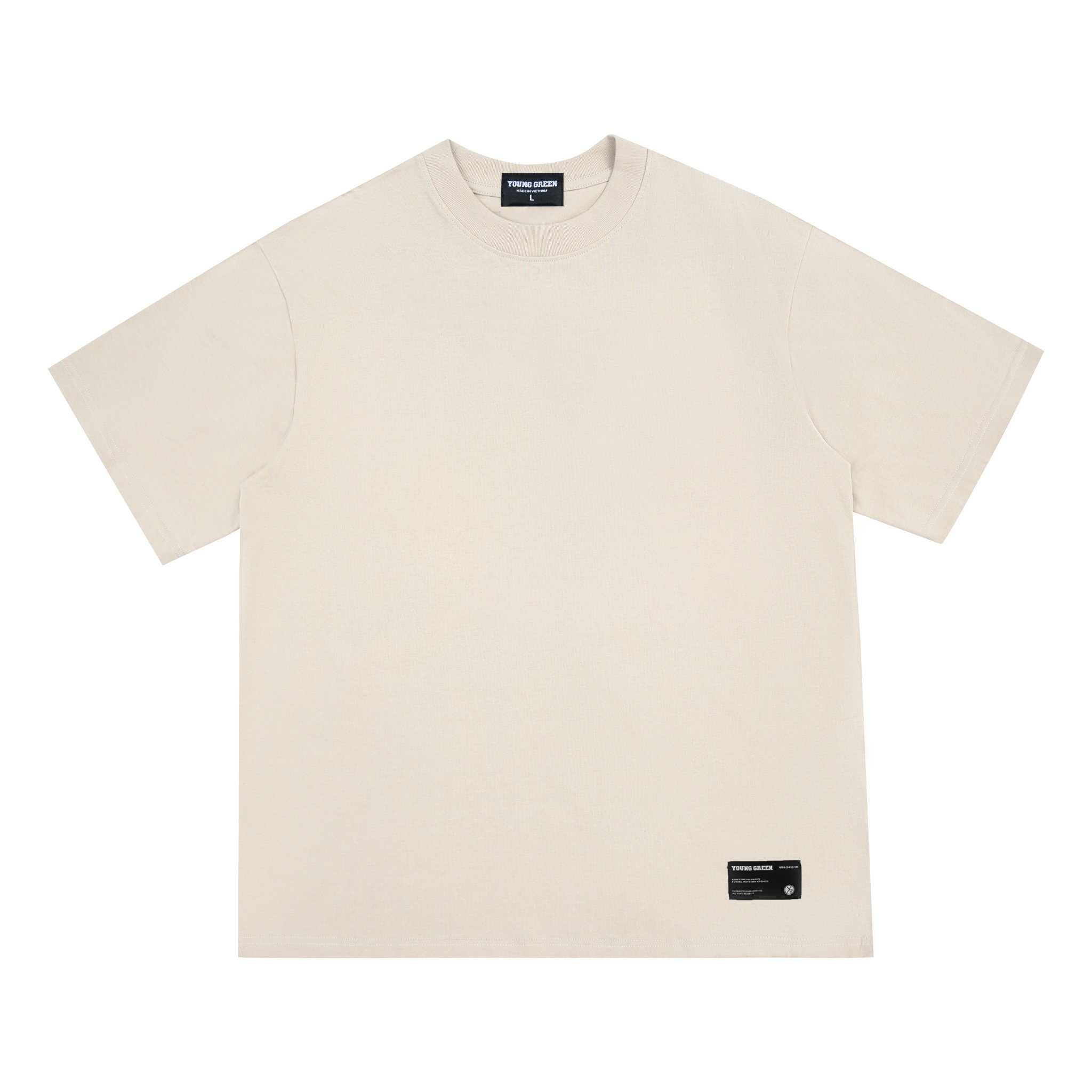 Áo thun trơn young green blank - cotton