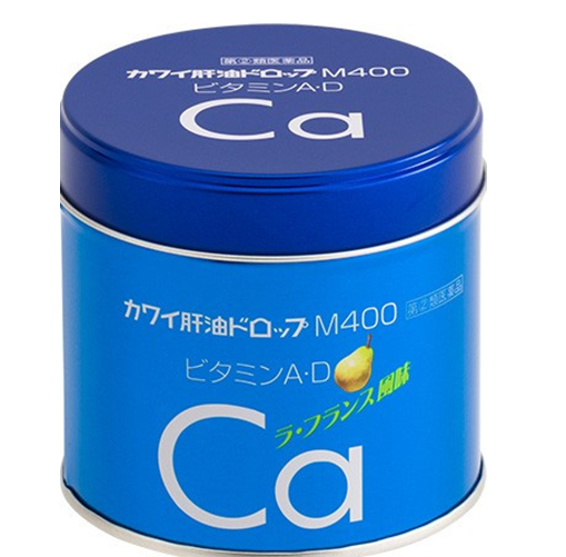 Kẹo bổ xung Canxi và Vitamin A-D Kawai M400 từ dầu gan cá tuyết 180 viên - Nhật Bản