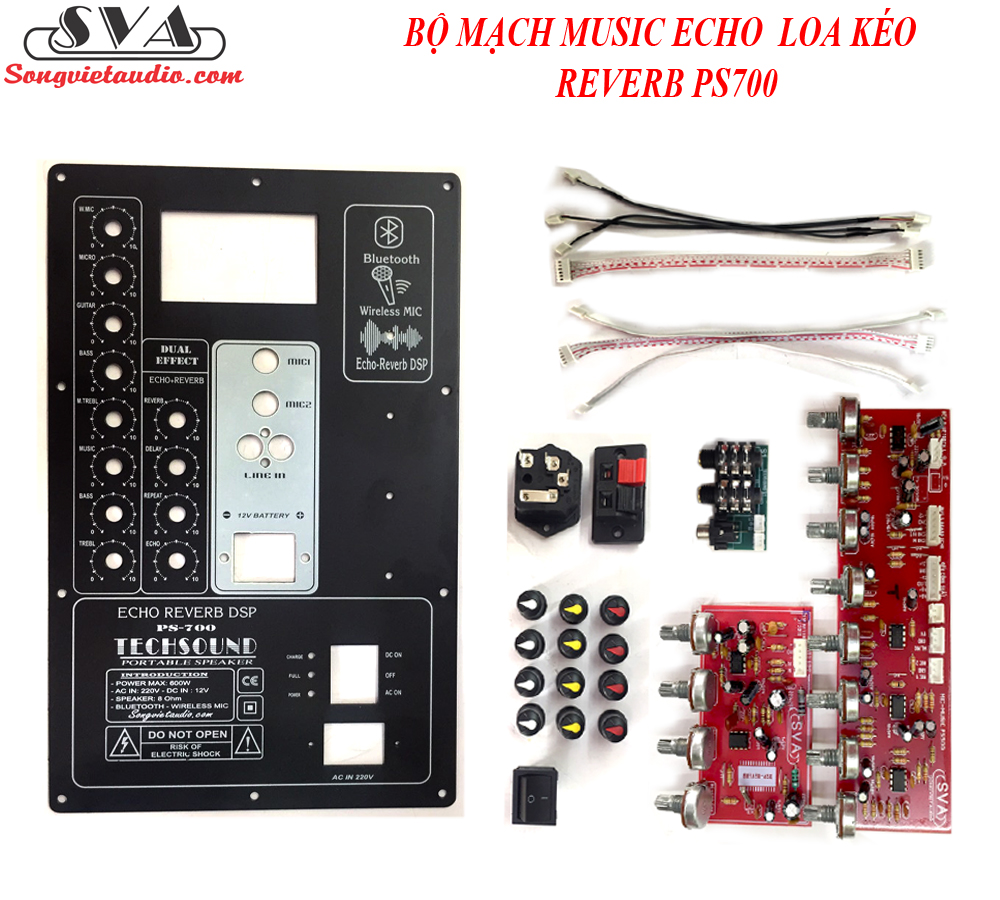 BỘ MẠCH MUSIC ECHO REVERB LOA KÉO PS700 TẶNG MẶT