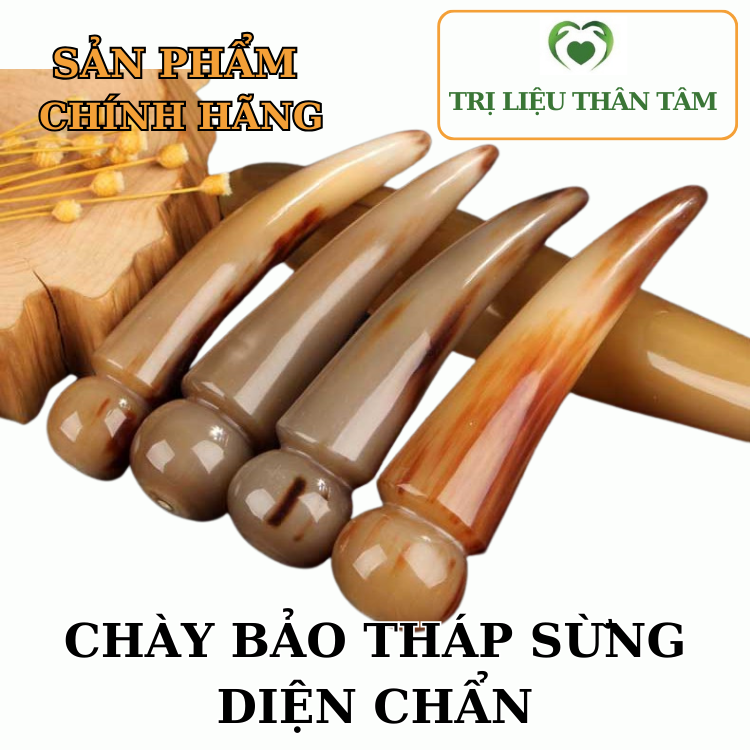 Dụng cụ diện chẩn - chày bảo tháp sừng day ấn huyệt đả thông kinh mạch