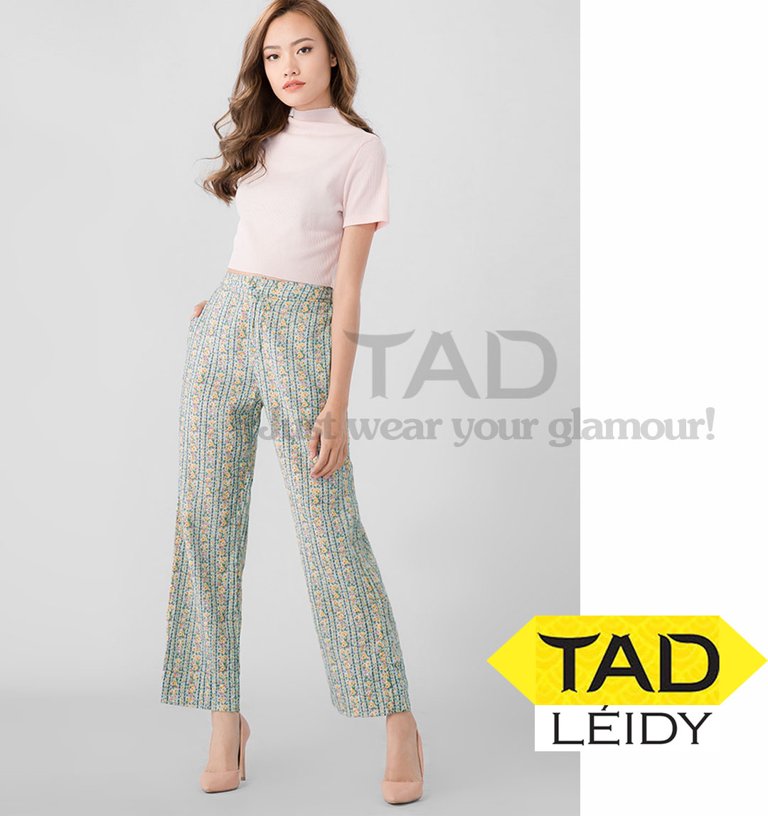 Quần Culotte Dài Ống Suông TAD LÉIDY SALE OFF 70% - Xanh xám - Size từ 26(XS) đến 32(XXL)