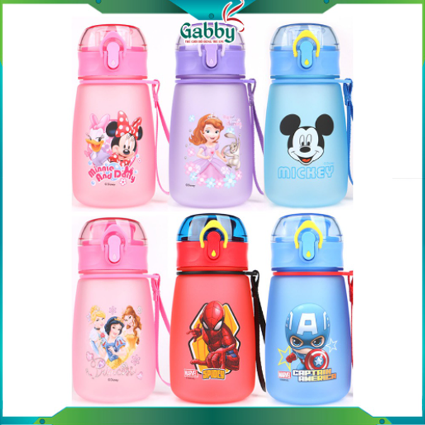 BÌNH NƯỚC ỐNG HÚT/ KHÔNG ỐNG HÚT (Hình Captain/ Spiderman/ Sofia)