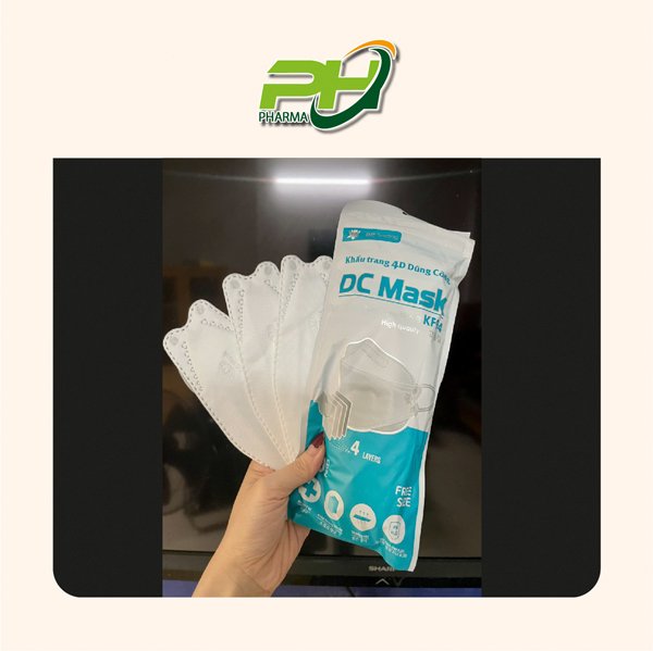 Combo 10 - 50 chiếc khẩu trang 4d dc mask kf94 kháng khuẩn dày dặn ngăn bụi mịn tiện dụng an toàn