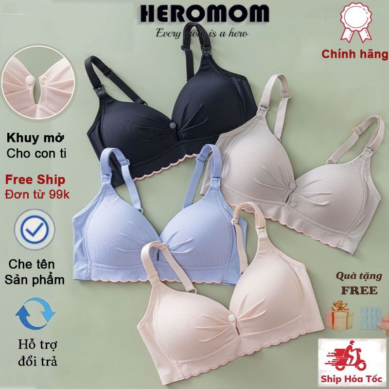 Áo lót bầu SU TĂM LẠNH cho bé con bú ti không gọng Nâng Ngực chống chảy xệ