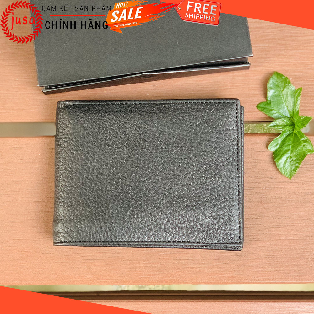 Ví nam da bò sale cam kết da bò hàng may thủ công - junsam