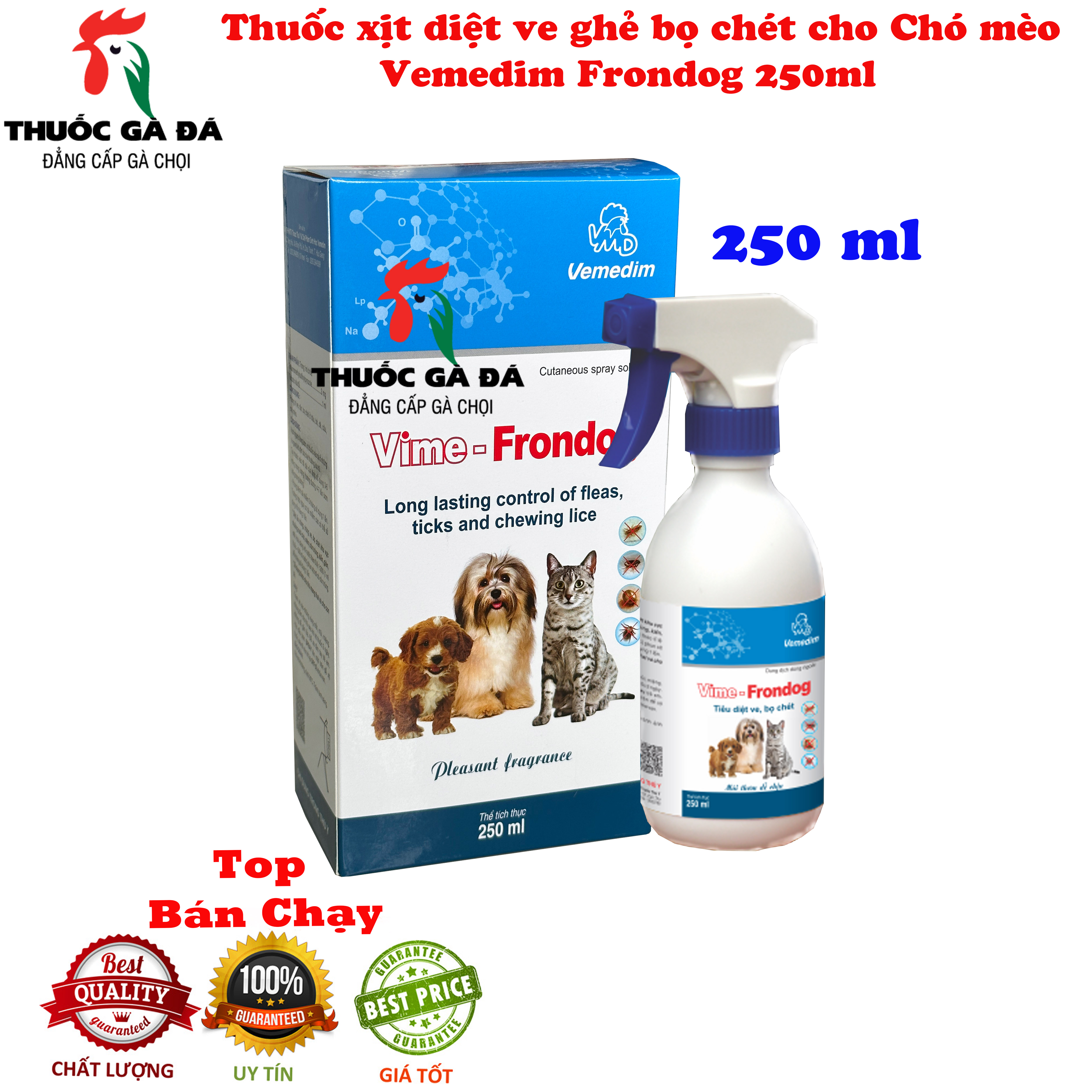 xịt ve rận,bọ chét trên chó mèo.