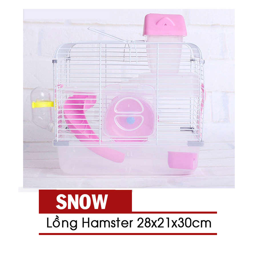 Lồng hamster size trung 30x28x21 - đủ phụ kiện -