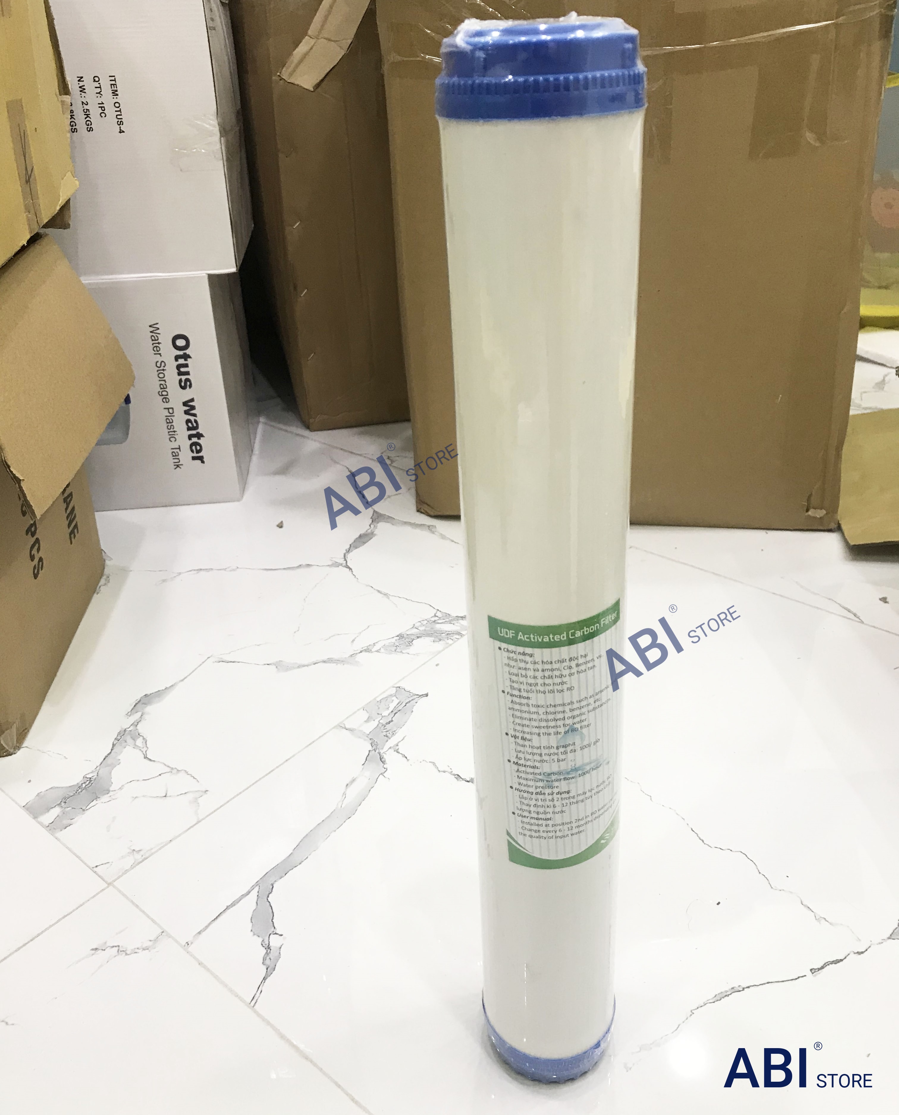 Lõi lọc nước UDF số 2, lõi lọc thô đầu nguồn 20 inch, lõi lọc nước số 2
