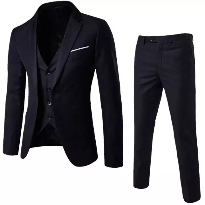 Stbaolaiwu 3 cái/bộ Áo vest công sở trang trọng ngoại cỡ sang trọng cho nam Áo khoác TUXEDO Bộ đồ đám cưới 118