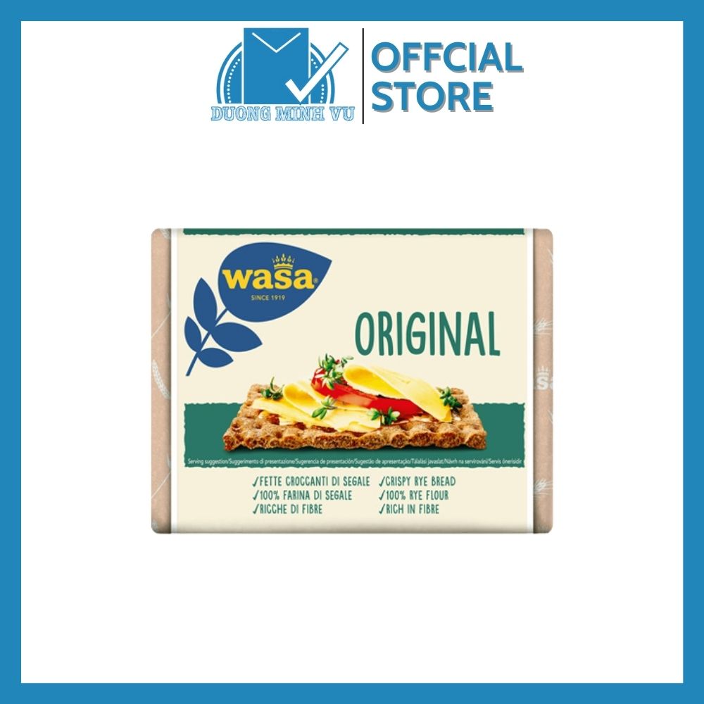 Bánh quy lúa mạch nguyên hạt Wasa Crispbread Original 275g