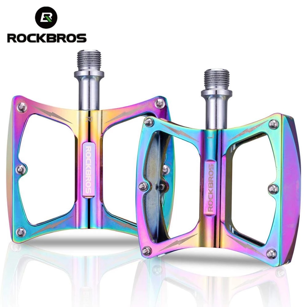 ROCKBROS Xe Đạp Đường Bàn Đạp 9/16 Xe Đạp Bàn Đạp Cho Người Lớn Đầy Màu Sắc Hợp Kim Nhôm Xe Đạp Bàn Đạp Kín Mang Trọng Lượng Nhẹ
