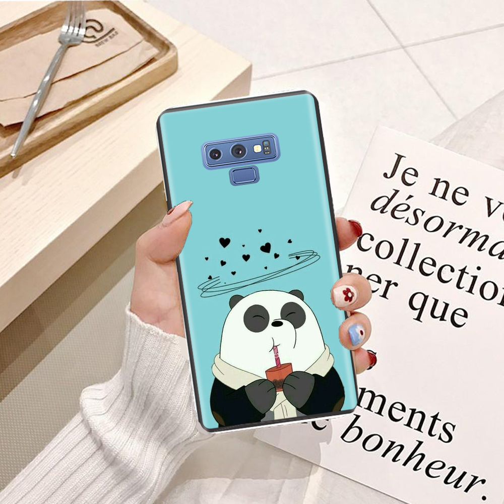 Ốp lưng điện thoại samsung note 3/ note 4/ note 5/ note 8/ note 9/ note 10/ note 10 pro/ s10e/ s10 lite/ s10 plus/ s20 ultra/ s20 plus silicon dẻo hình bst gấu trắng vui vẻ
