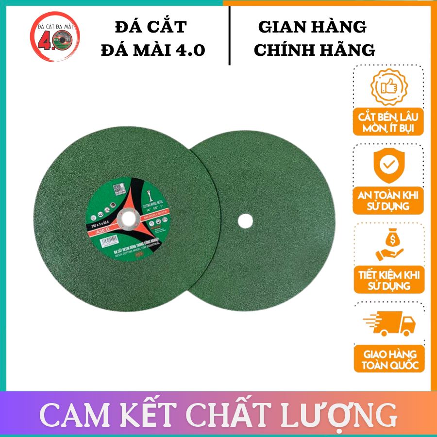 Đá cắt sắt resin 350x3x25.4mm - đá cắt inox, đá cắt kim loại
