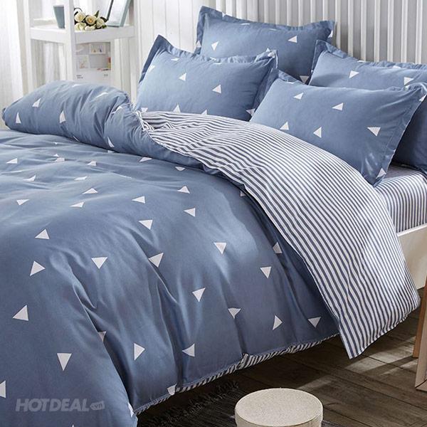Set 5 món chăn drap gối poly