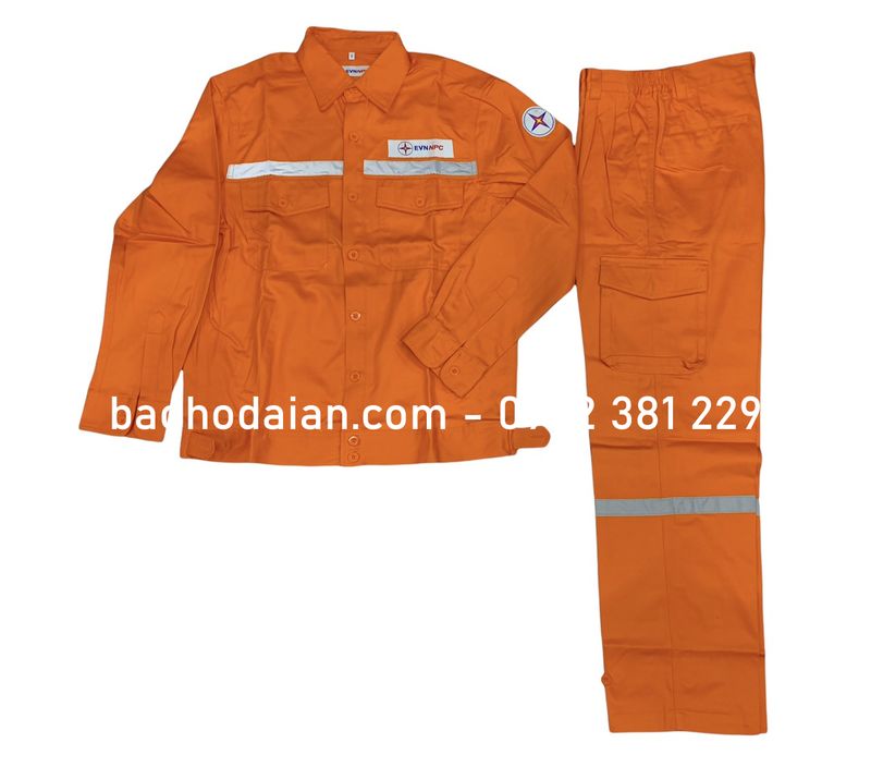Quần áo điện lực tiêu chuẩn màu cam EVNNPC