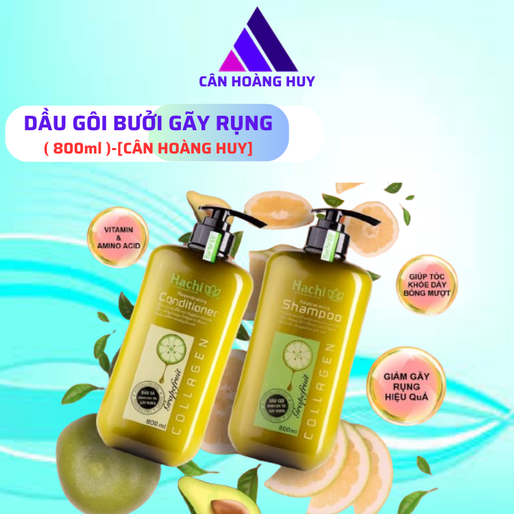 Hàng Chính Hãng Dầu gội bưởi HACHI - 800ml kích thích mọc tóc và ngăn ngừa gãy rụng