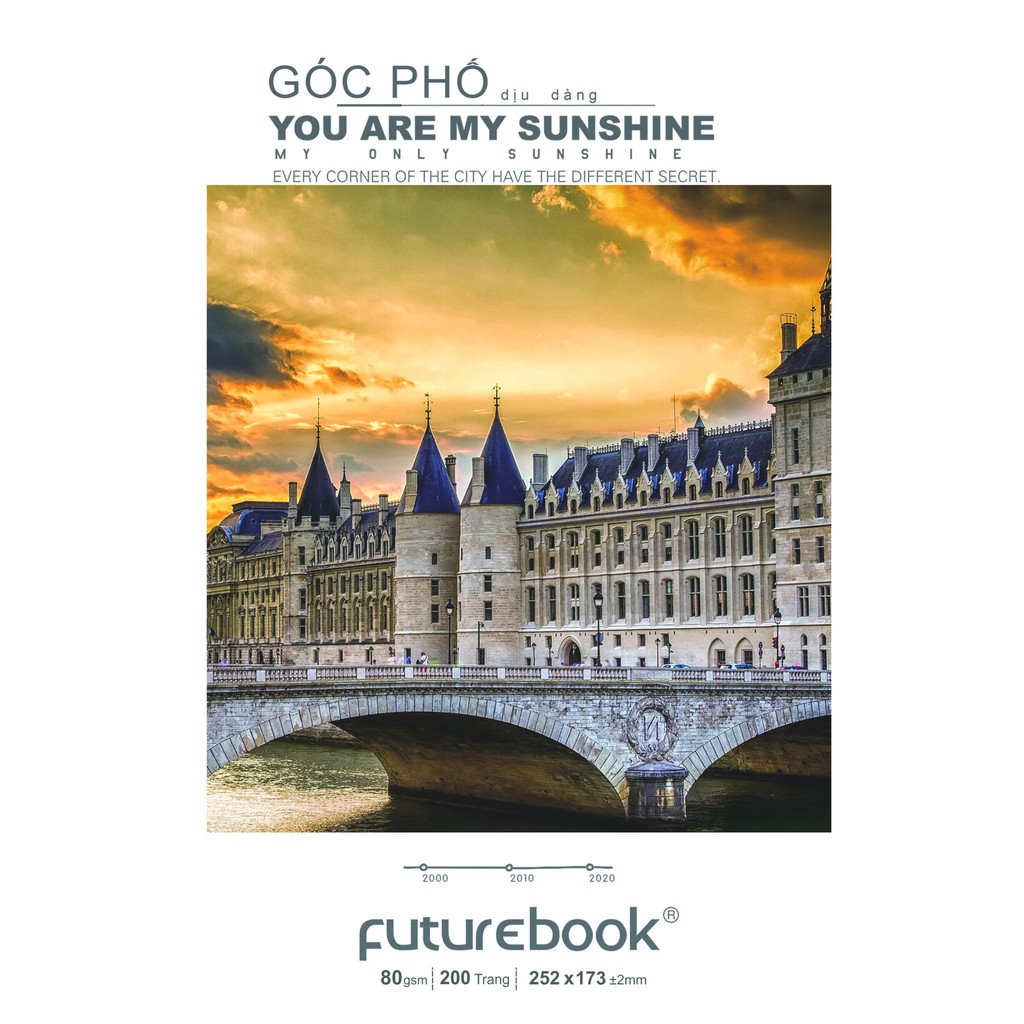 Tập Học Sinh Góc Phố Futurebook - 4 Ô Ly Kẻ Ngang 200 Trang