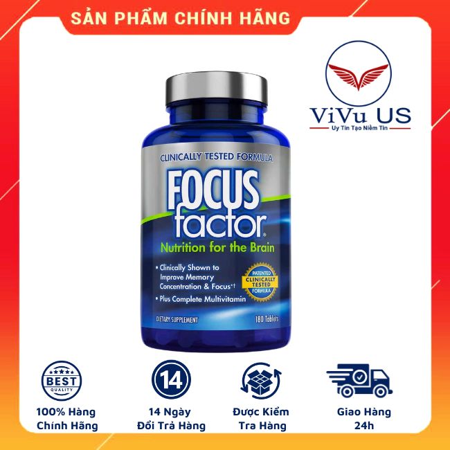 Viên uống Focus Factor Nutrition For The Brain 180 viên Giúp Tăng Cường Hỗ