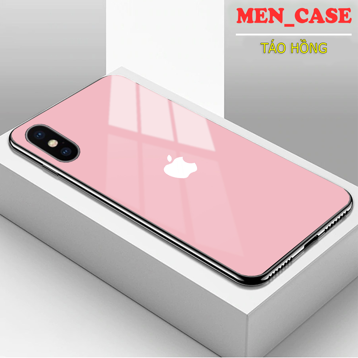 Ốp lưng cho IPHONE X, XS, XR, XS MAX mặt kính cường lực , sáng bóng