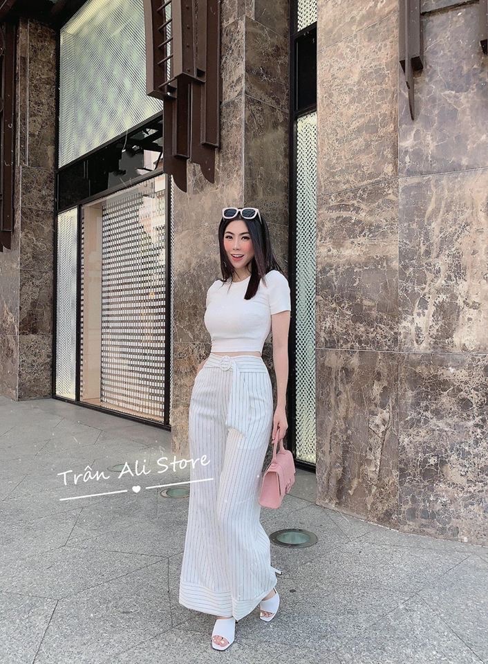 áo croptop trơn cộc tay