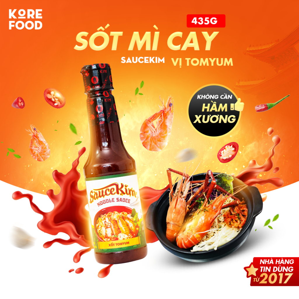 SỐT MÌ CAY VỊ TOMYUM CHAI NHỎ 435gram
