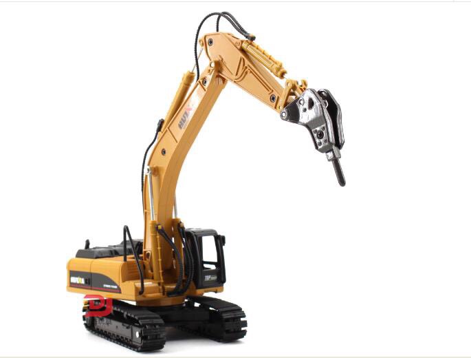 Mô hình xe khoan đất Huina đồ chơi xe khoan đất tỉ lệ 1: 50