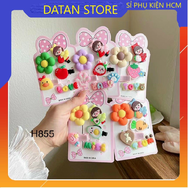 5 kẹp tóc hình trái cây công chúa dễ thương thời trang cho bé gái