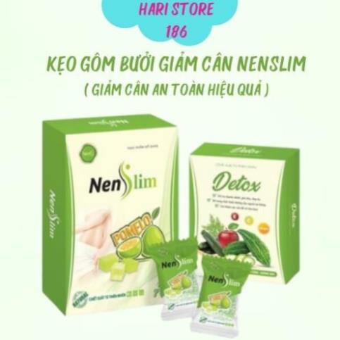 [Rubee] Xả kho Kẹo gôm bưởi giảm cân Nenslim Chính hãng Tặng Detox , loại 8 viên giảm cân an toàn hiệu quả không gây mệt mỏi