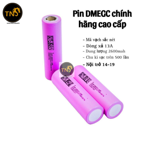 Cell pin 18650 dmegc li-ion 3.7v 2600mah 5c -xả 13a