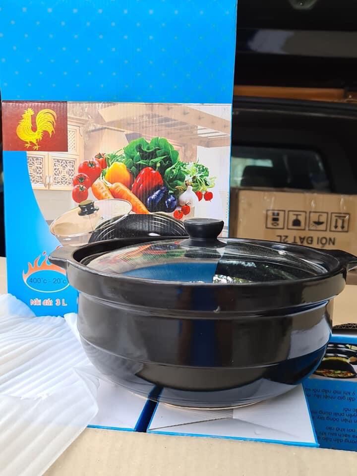 Nồi đất kho cákho thịt nấu cơm 1.5l