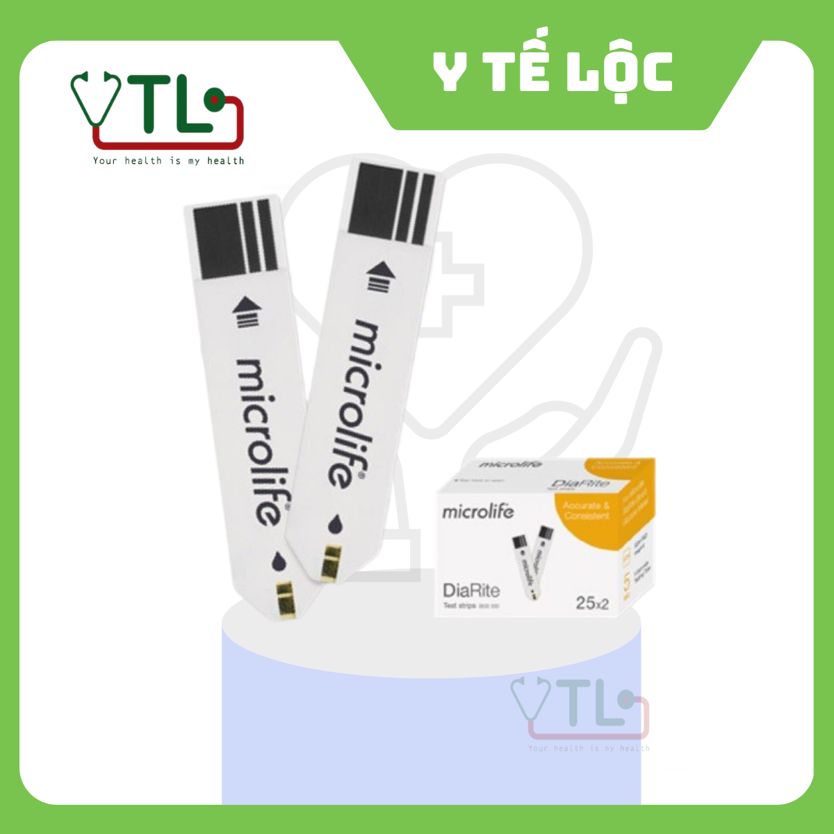 [ ÁP THÊM VOUCHER 8% ĐỂ CÓ GIÁ RẺ HƠN ] Que thử  đường huyết Microlife DiaRite BGM TEST (50 que)