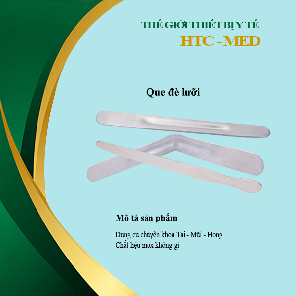 Que đè lưỡi/Đè lưỡi inox, cong, thẳng, đầu tròn, vuông