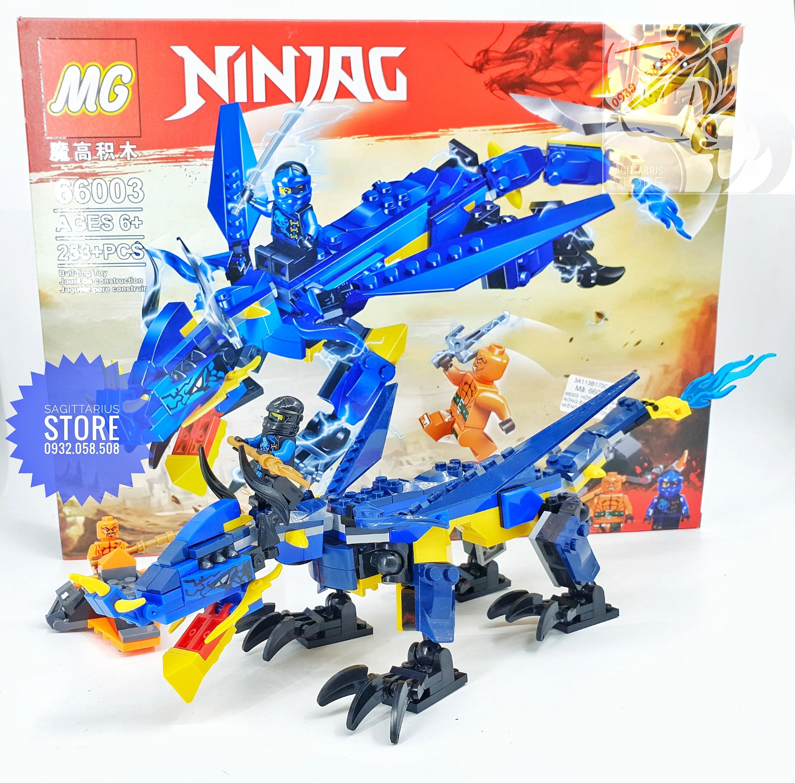 [HCM]Bộ Lego MG Lắp Ráp Rồng Bay NinjaG 66003 ( Xanh Dương - 253 Mảnh )