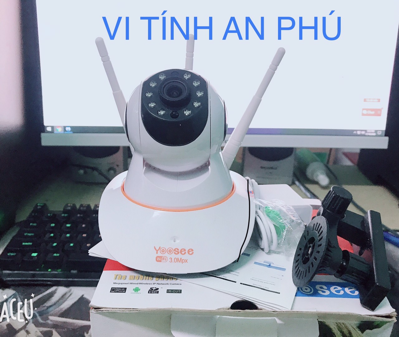 CAMERA IP YOOSEE 360, QUAN SÁT RÕ NGÀY VÀ ĐÊM, KÈM THẺ NHỚ