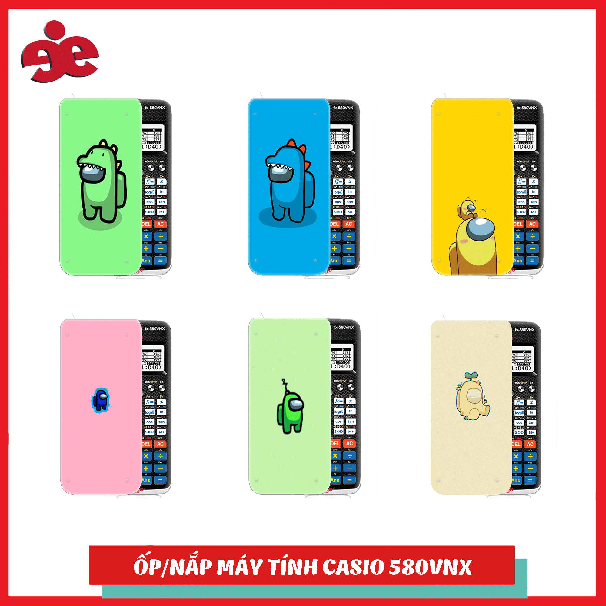 Ốp/nắp máy tính Casio 580 - Nhận in theo yêu cầu - Các bạn gủi hình muốn in qua phần chát cho shop nhé !!