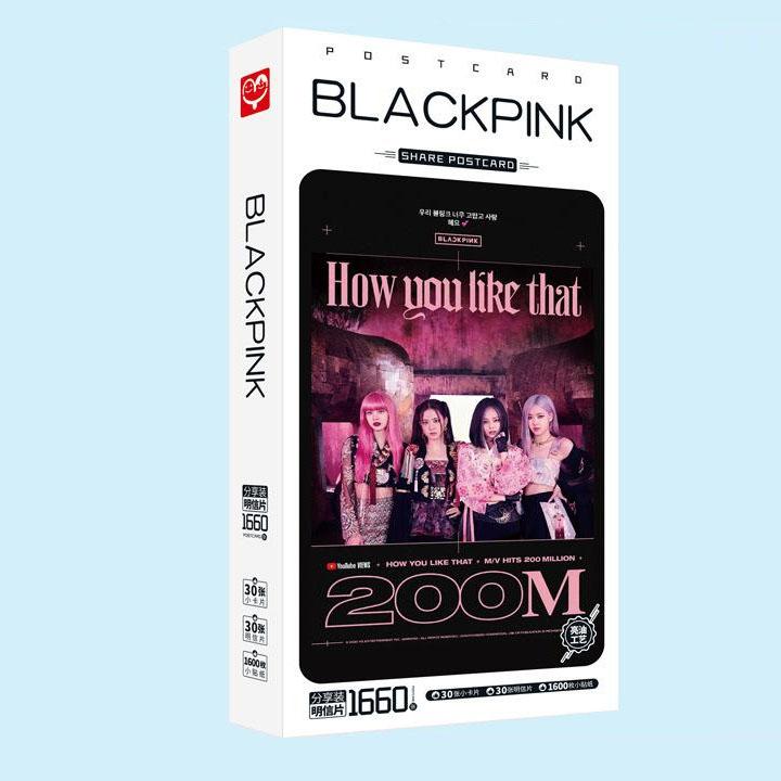 Hộp ảnh Postcard Blacpink JISOO LISA ROSE JENNIE bộ ảnh có ảnh dán lomo postcard bưu thiếp