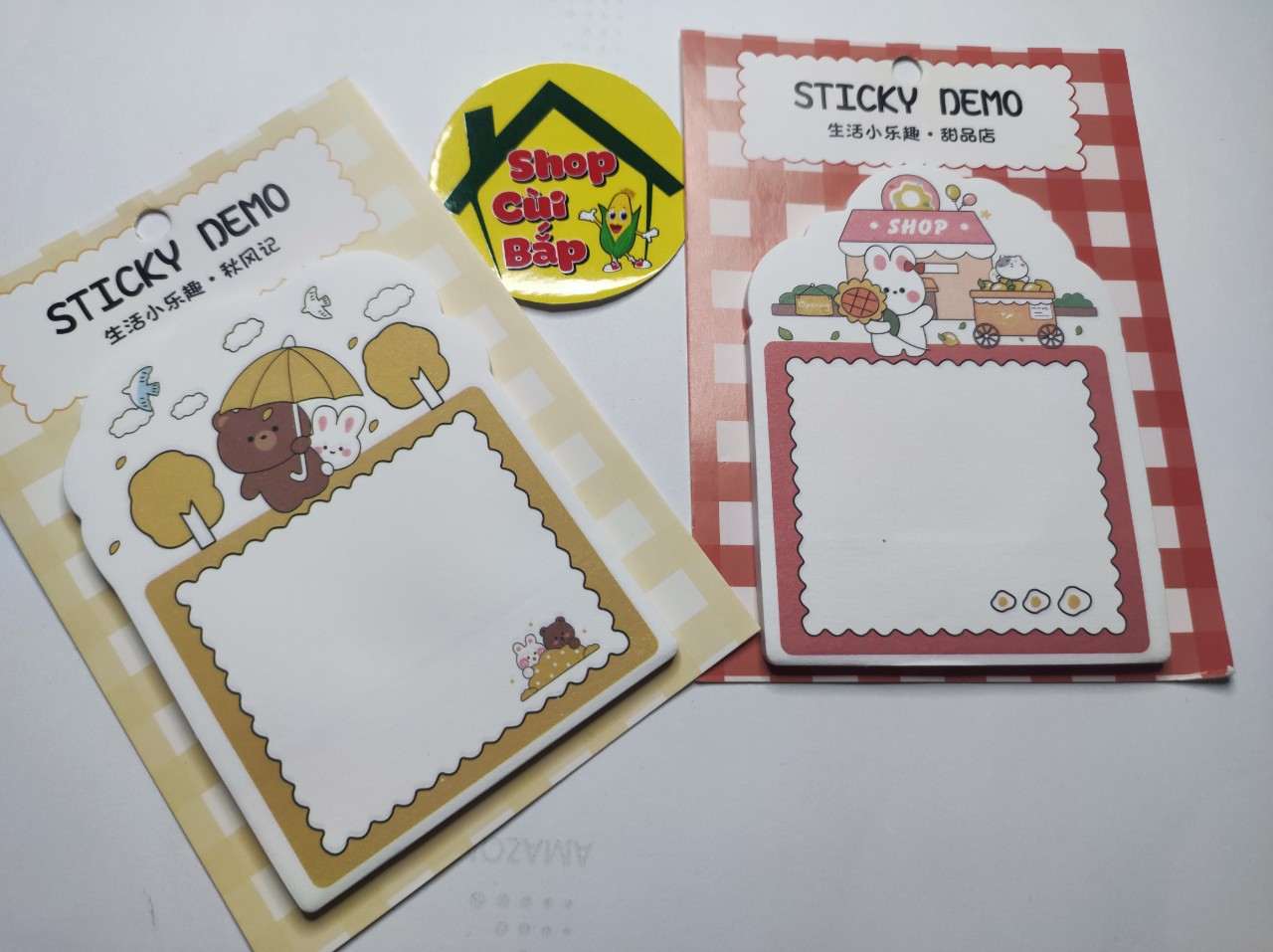 Sấp 30 giấy ghi chú note vuông hoạt hình