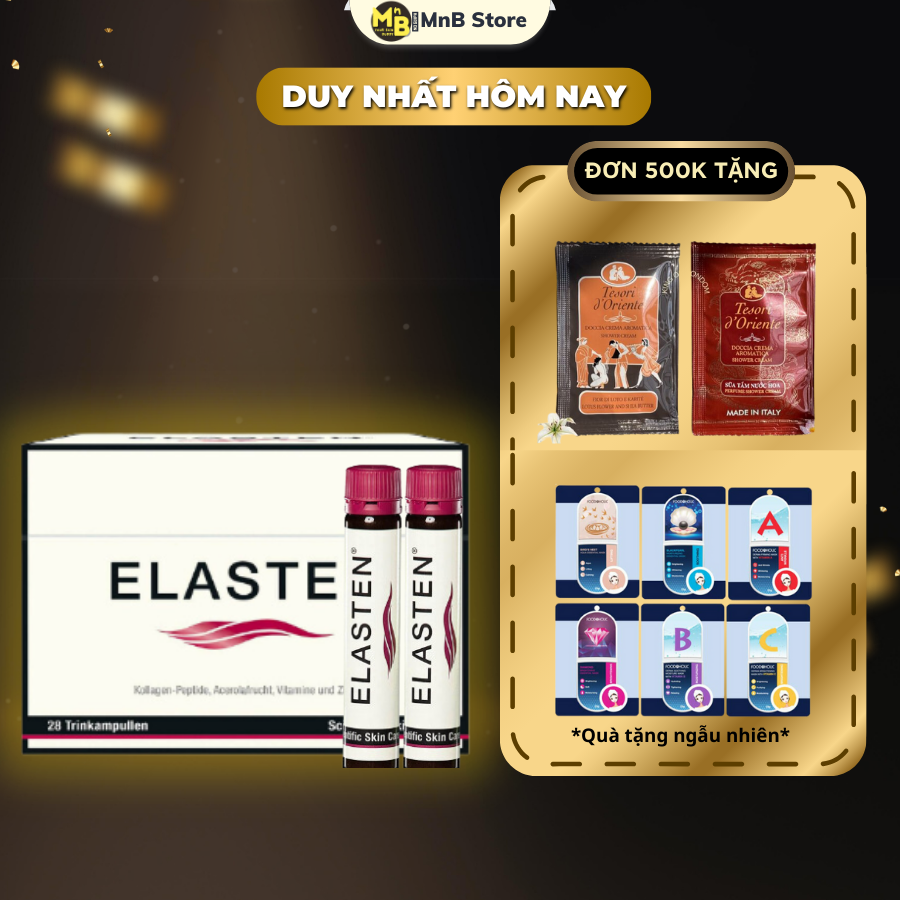 Collagen Elasten Đức giúp da căng mịn chống lão hóa - dạng nước ống lẻ hộp 28 ống
