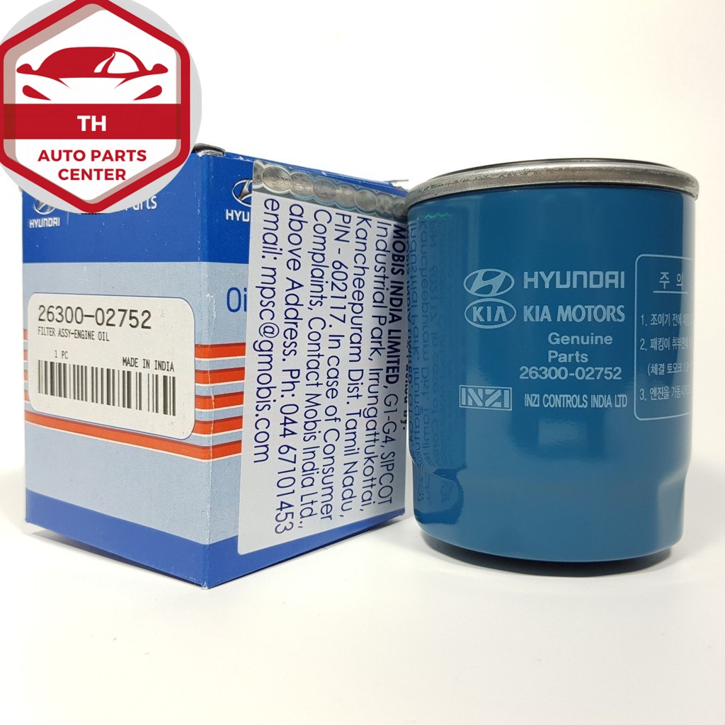 Lọc nhớt, lọc dầu động cơ Hyundai i10 Grand, Kia Morning, Accent(1.4 Kappa) ( Mã: 2630002752 ) Giá 39,000 Đồng*Miễn phí vận chuyển